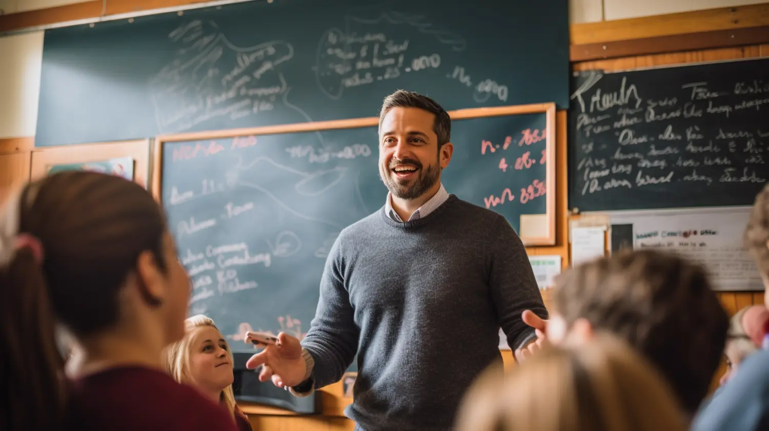 ORKA, Porträt eines Lehrers in einem Klassenzimmer